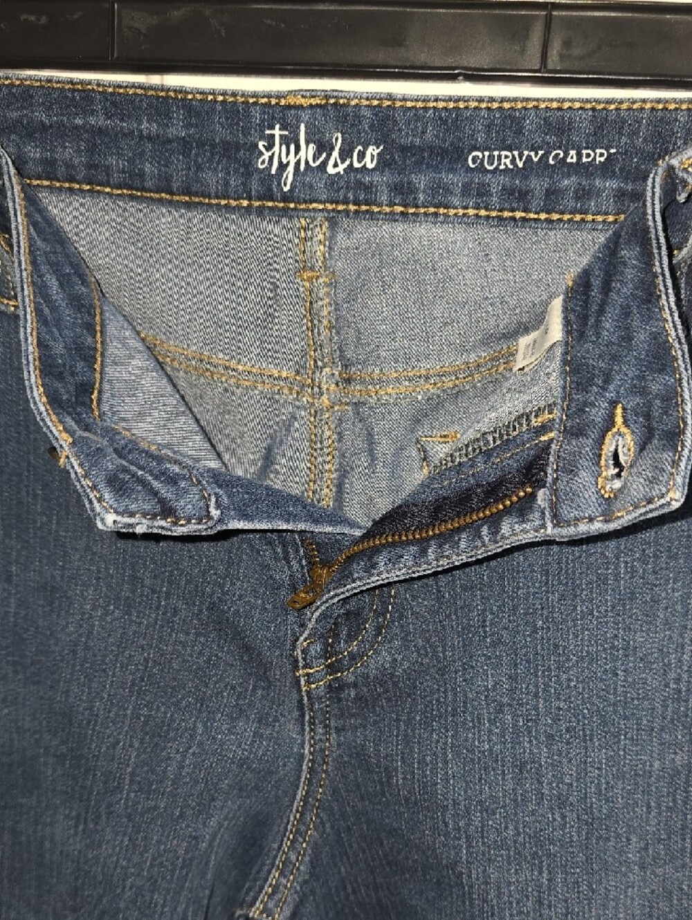 Style & Co. Denim Capris with Cuffed Hem Size 12P - Picture 7 of 11